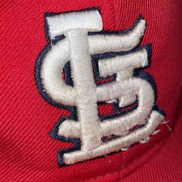 St Louis Cardinals B.B. Box Premium Fitted Hat 7 3/8 Red Cap Flat Bill MLB - Picture 3 of 13